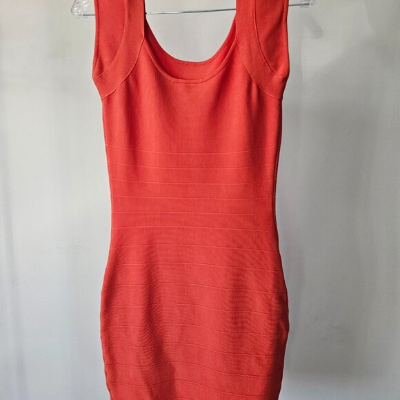Guess by Marciano Burnt Orange Bandage dress w/Straps - Picture 2 of 8
